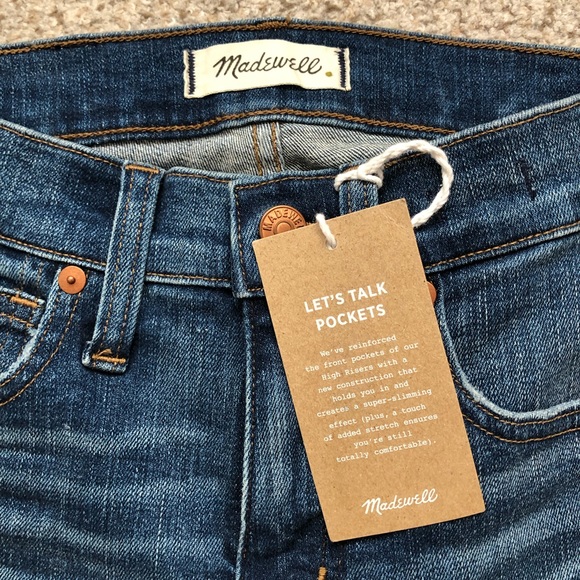 NWT Madewell 9" Mid-Rise Skinny Jeans in York Wash: Rip&Repair Edition Size 23 - Picture 10 of 11